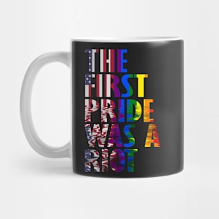 The First Gay Pride was a Riot Abstract US Flag Design Mug